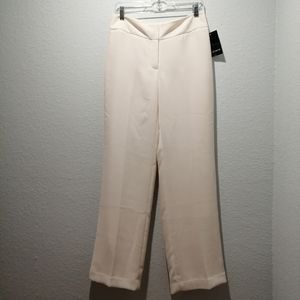 [NWT] Jones Wear Womens Full Lined Wide Leg Flowy Pants White - Size 4